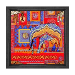 Soyut Dans Eden Kızlar Tablosu Siyah Ahşap Çerçeve - 40x60