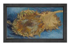 Vincent Van Gogh Tablosu Siyah Ahşap Çerçeve - 50x90