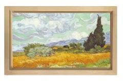 Mısır Tarlası Tablosu Naturel Ahşap Çerçeve - 100x200