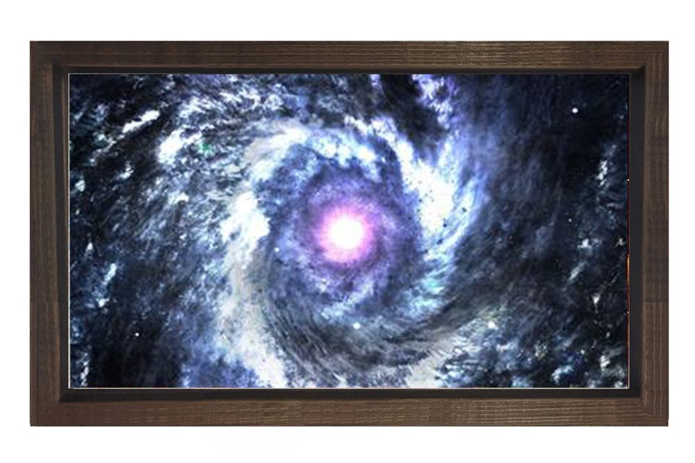 Evren ve Uzay Tablosu Kahverengi Ahşap - 45x30