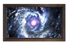 Evren ve Uzay Tablosu Kahverengi Ahşap - 45x30