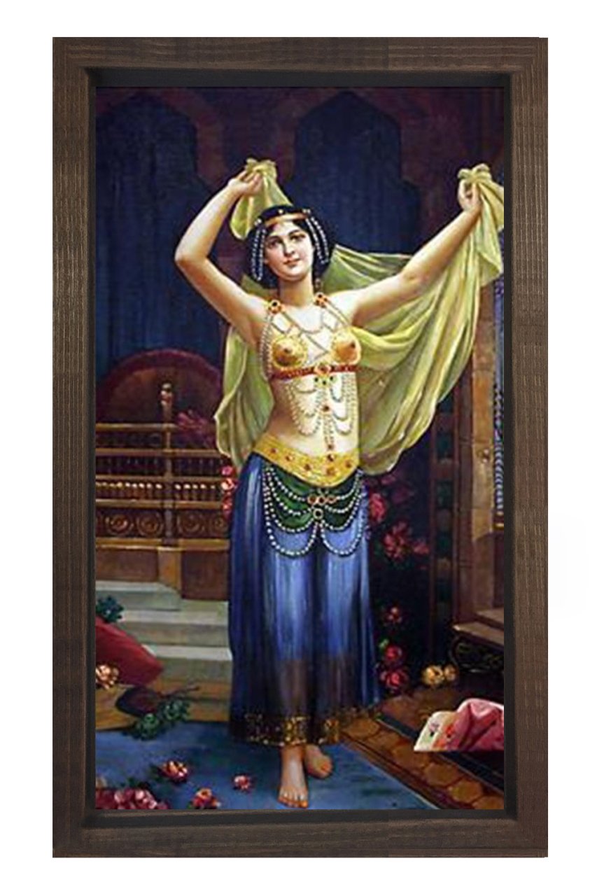 Dansöz Tablosu Kahverengi Ahşap Çerçeve - 40x60