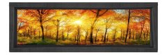 Sonbahar Ormanı Tablosu Siyah Ahşap Çerçeve - 200x70