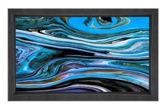 Soyut Reprodüksiyon Tablosu Siyah Ahşap - 50x90