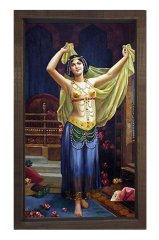 Dansöz Tablosu Kahverengi Ahşap Çerçeve - 50x70