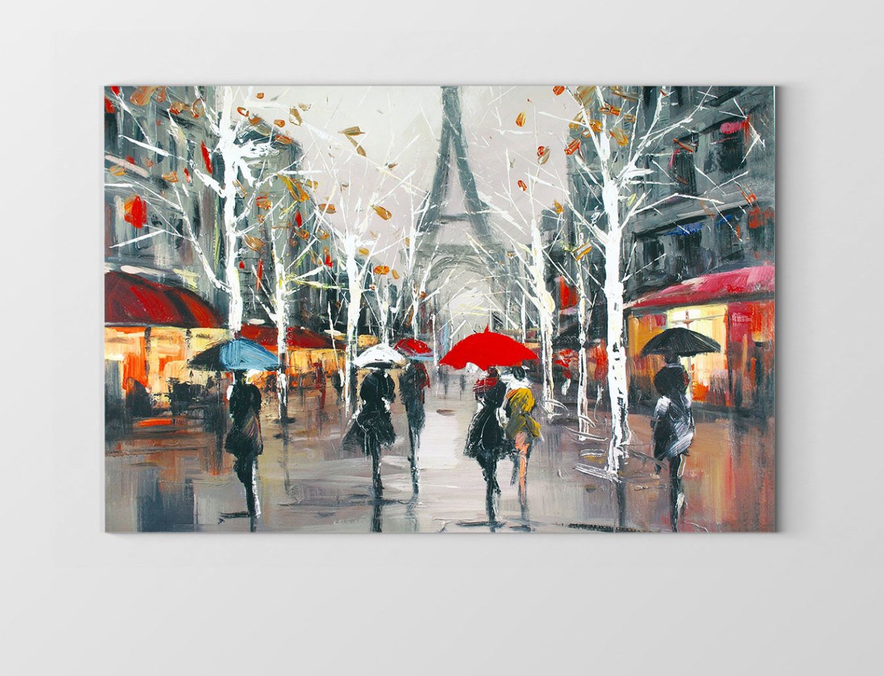 Eiffel Kulesi Yağlıboya Tablosu Çerçevesiz - 40x60