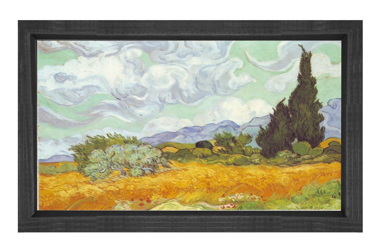 Mısır Tarlası Tablosu Siyah Ahşap Çerçeve - 100x200