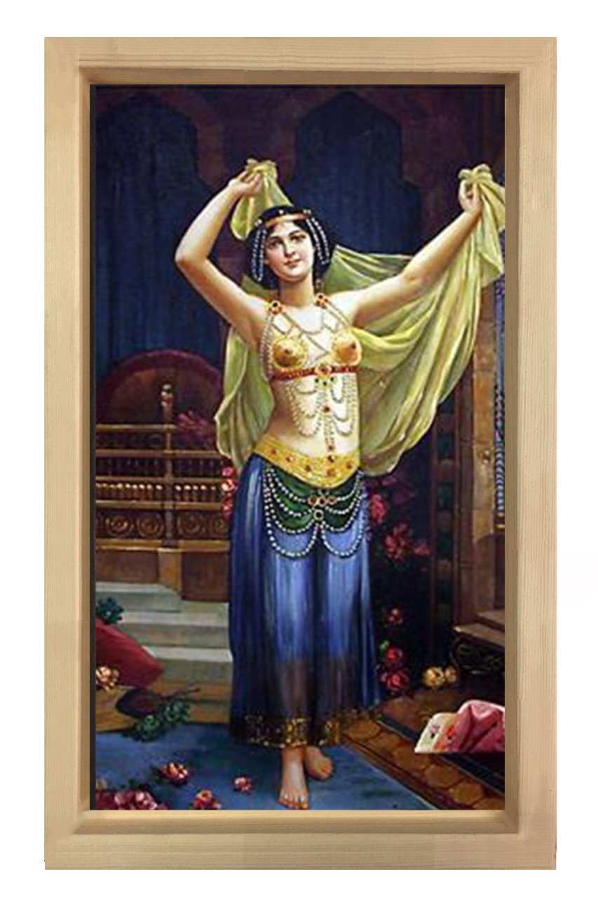 Dansöz Tablosu Naturel Ahşap Çerçeve - 100x150