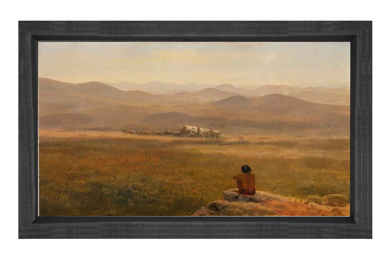 Manzara Reprodüksiyon Tablosu Siyah Ahşap Çerçeve - 50x70