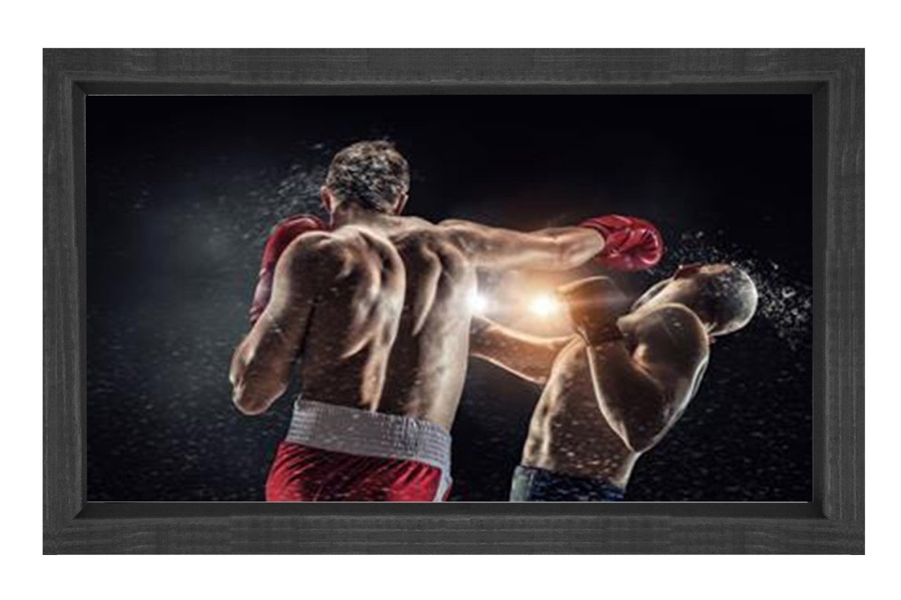 Boks Tablosu Siyah Ahşap - 50x70