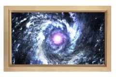Evren ve Uzay Tablosu Naturel Ahşap - 70x100