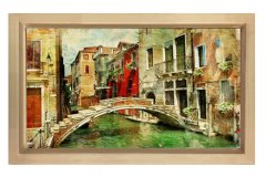 Vintage Venedik Tablosu Naturel Ahşap - 50x90