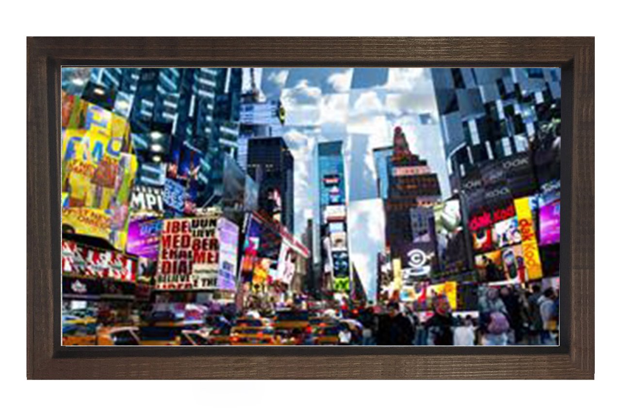 Amerika Tablosu Kahverengi Ahşap - 40x60