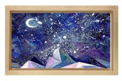 Soyut Reprodüksiyon Tablosu Naturel Ahşap - 40x60