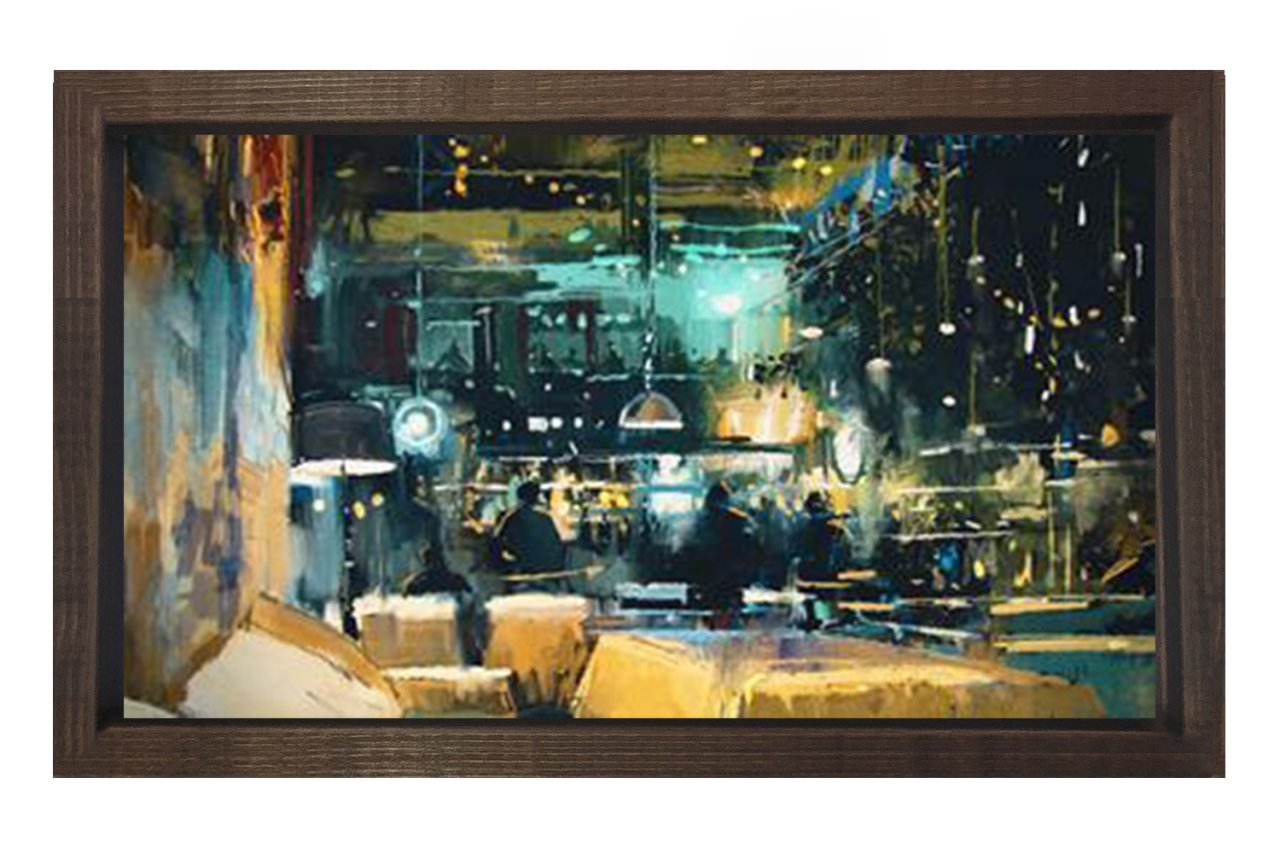Şehir Ve Mekan Tablosu Kahverengi Ahşap Çerçeve - 100x150