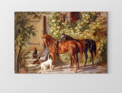 Yağlı Boya Atlar Reprödiksiyon Tablosu Çerçevesiz - 100x150