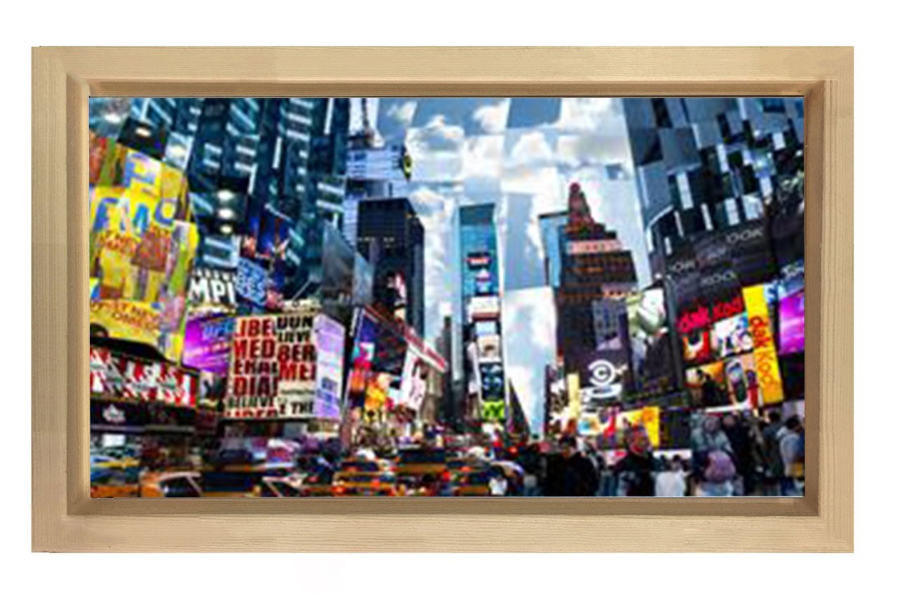 Amerika Tablosu Naturel Ahşap - 40x60