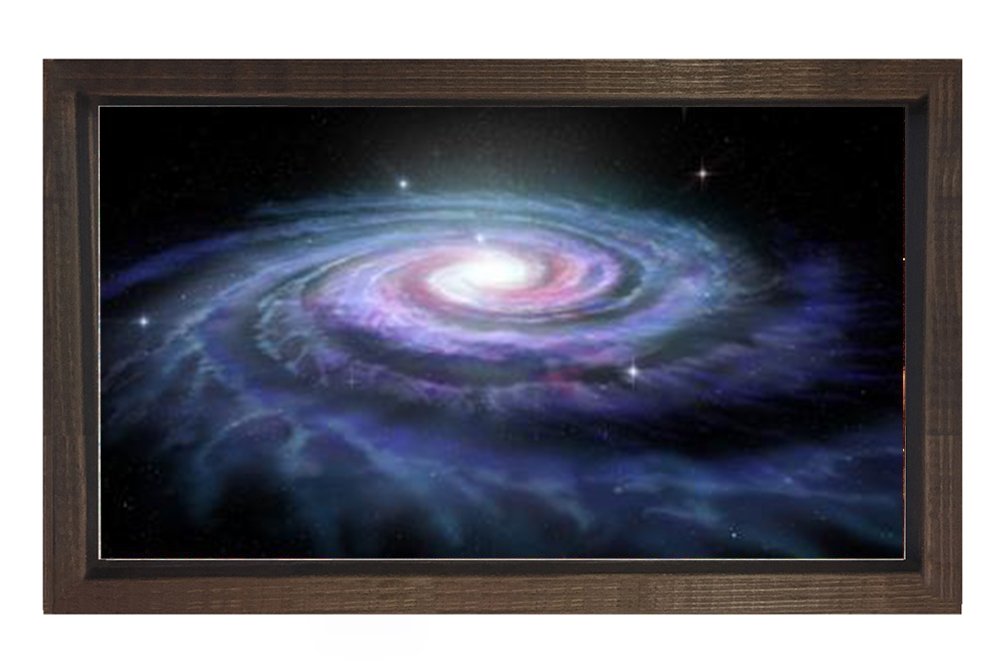 Evren ve Uzay Tablosu Kahverengi Ahşap - 40x60