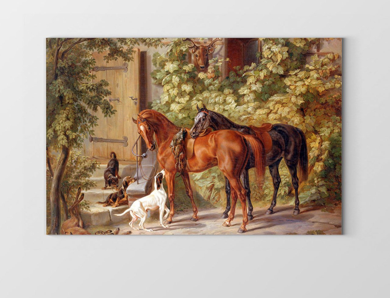 Yağlı Boya Atlar Reprödiksiyon Tablosu Çerçevesiz - 45x30