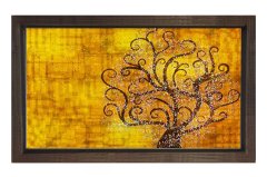 Gustav Klimt Tablosu Kahverengi Ahşap - 100x150