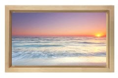 Tatlı Gün Batımı Tablosu Naturel Ahşap - 50x90
