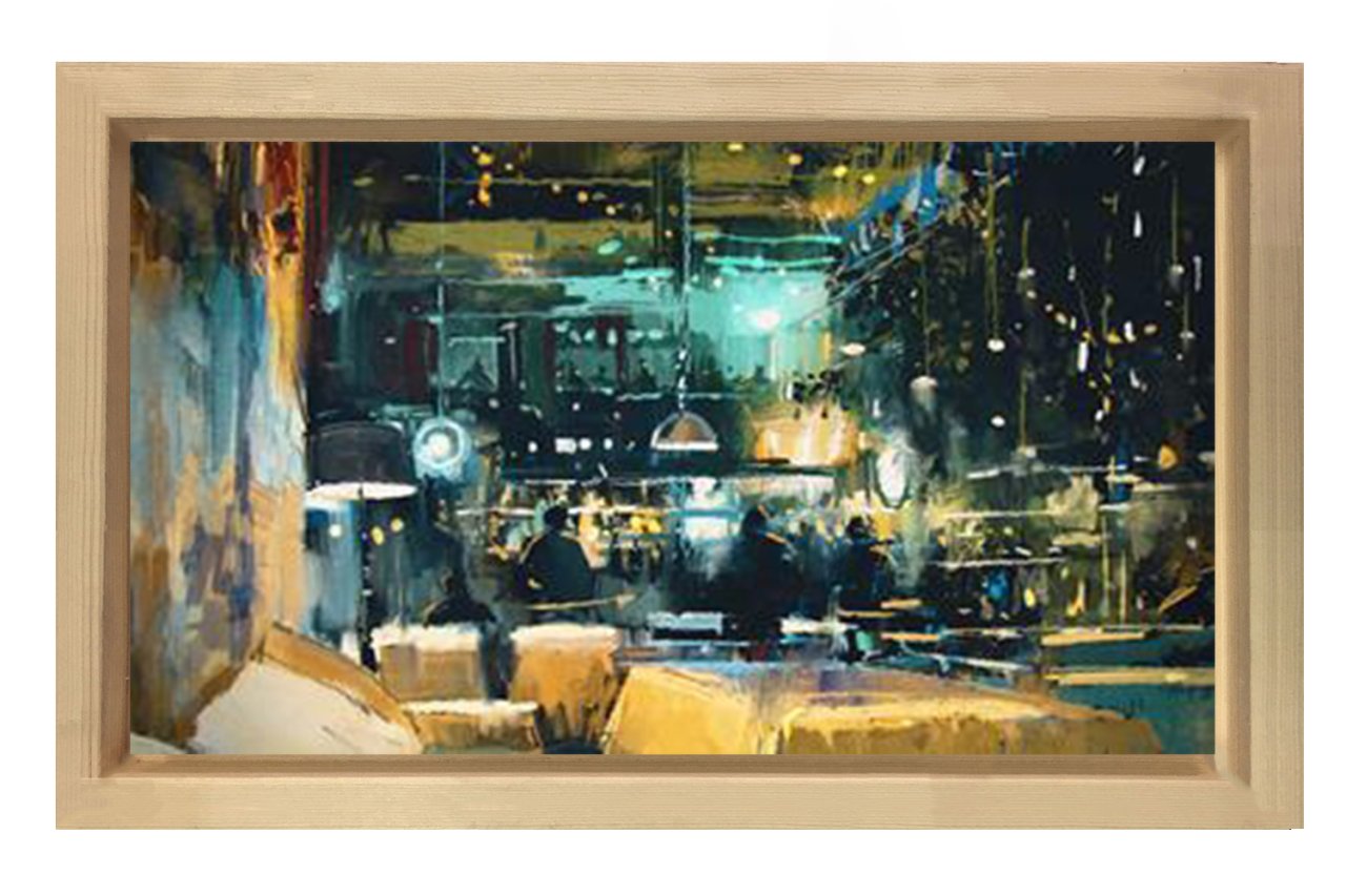 Şehir Ve Mekan Tablosu Naturel Ahşap Çerçeve - 100x150