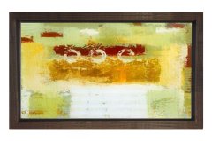 Soyut Reprodüksiyon Tablosu Kahverengi Ahşap - 50x90