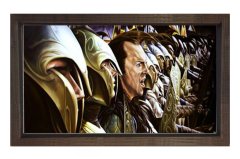 Elf - İnsan İttifakı Tablosu Kahverengi Ahşap Çerçeve - 70x100