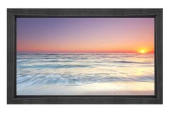 Tatlı Gün Batımı Tablosu Siyah Ahşap - 40x60