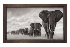 Son Fillerin Göçü Tablosu Kahverengi Ahşap Çerçeve - 50x70