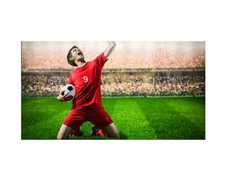 Futbolcu Sevinirken Tablosu Çerçevesiz - 40x60