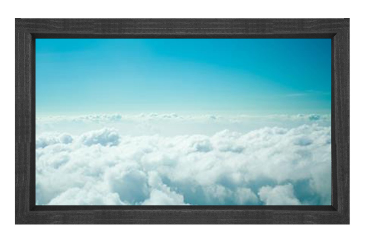 Gökyüzü Bulutları  Tablosu Siyah Ahşap Çerçeve - 40x60