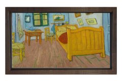 Yatak Odası Tablosu Kahverengi Ahşap Çerçeve - 50x90