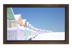 Derinlikli Çatılar Tablosu Kahverengi Ahşap Çerçeve - 70x100