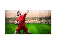 Futbolcu Sevinirken Tablosu Çerçevesiz - 50x90