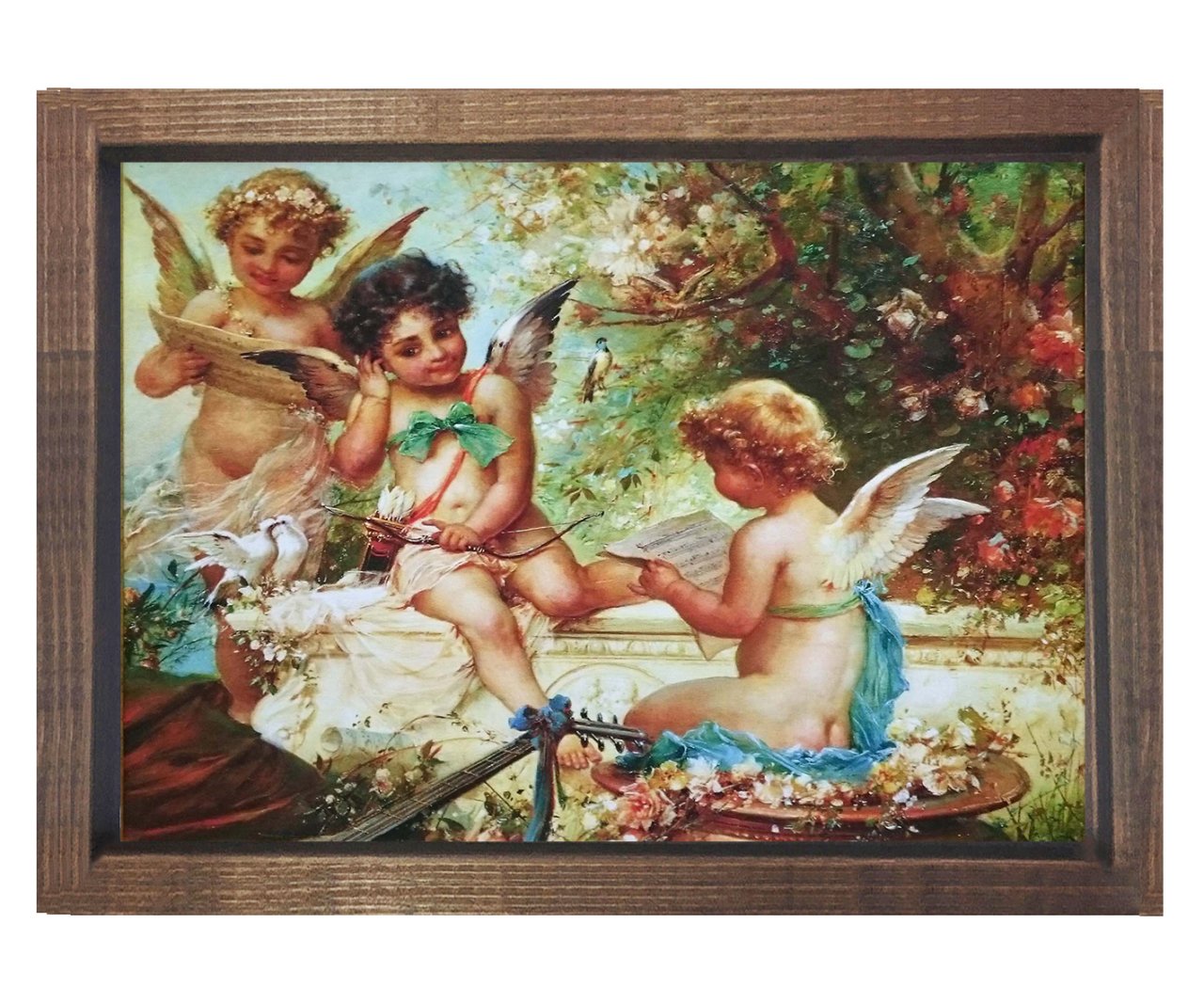 Hans Zatzka - The Yaşamın Baharı Tablosu Kahverengi Ahşap Çerçeve - 100x150