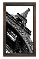 Eiffel Kulesi Paris Tablosu Kahverengi Ahşap Çerçeve - 100x200