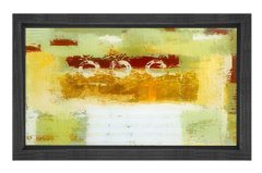 Soyut Reprodüksiyon Tablosu Siyah Ahşap - 40x60