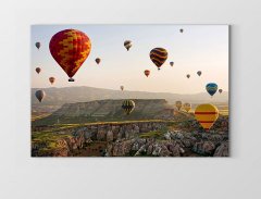 Uçan Balon Manzarası Tablosu Çerçevesiz - 45x30