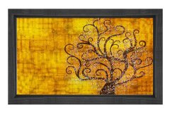 Gustav Klimt Tablosu Siyah Ahşap - 100x150