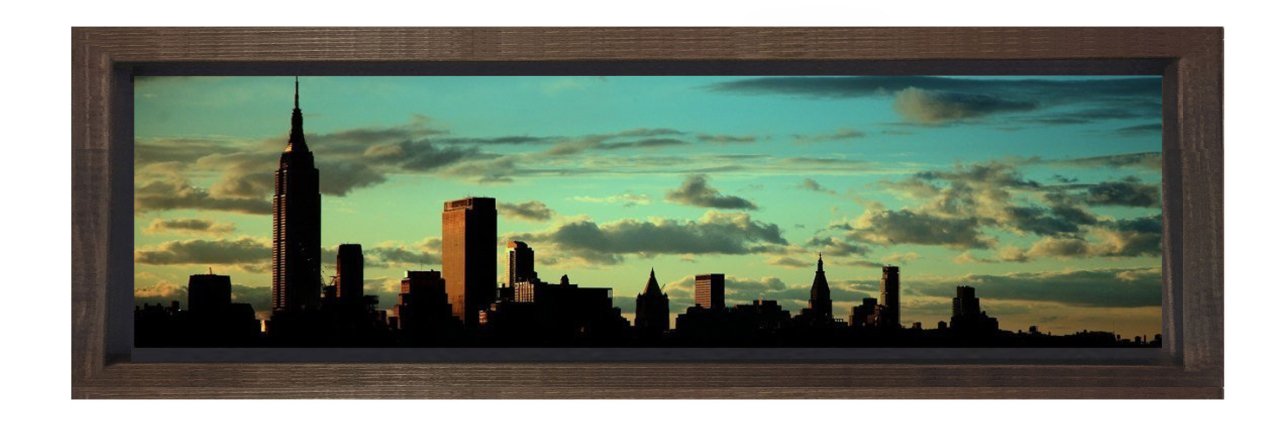Amerika Tablosu Kahverengi Ahşap Çerçeve - 150x50