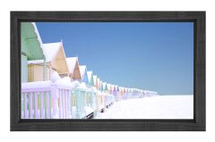 Derinlikli Çatılar Tablosu Siyah Ahşap Çerçeve - 100x200
