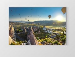 Uçan Balonlar Ve Peribacaları Tablosu Çerçevesiz - 100x200