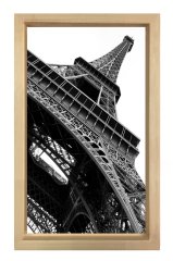 Eiffel Kulesi Paris Tablosu Naturel Ahşap Çerçeve - 100x200