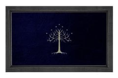 Gondor Bayrağı Tablosu Siyah Ahşap Çerçeve - 100x200