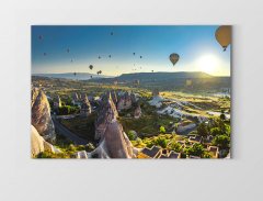 Uçan Balonlar Ve Peribacaları Tablosu Çerçevesiz - 50x70