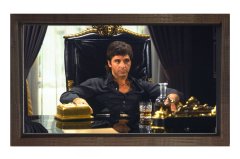 Al Pachino Tablosu Kahverengi Ahşap - 70x100