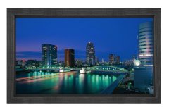 Gökdelenler ve Köprüler Tablosu Siyah Ahşap Çerçeve - 50x90