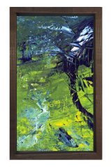 Soyut Reprodüksiyon Tablosu Kahverengi Ahşap - 50x90