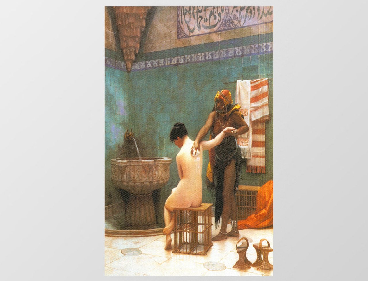 Osmanlı Hamamı Tablosu Çerçevesiz - 100x200